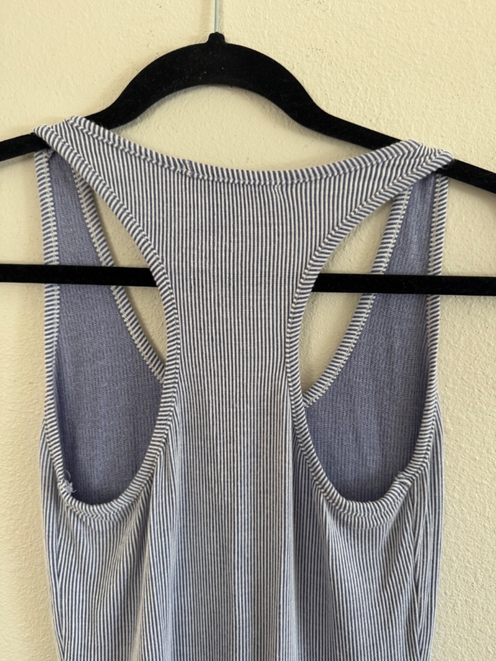 Lulus Small Blue Ribbed Racerback Maxi Dress - Picture 3 of 5